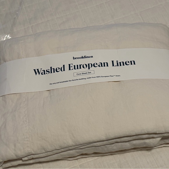 Brooklinen Washed European Linen Sheet Set queen - Picture 2 of 5